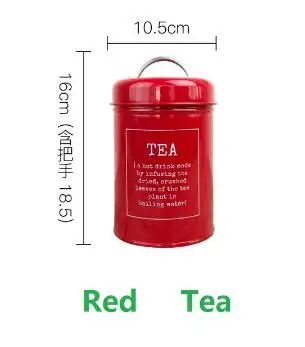 Red Tea Крышка бака сталь кухонная утварь многофункциональный чай кофе сахар Квадратная Коробка Чехол бытовой - Цвет: Red Tea