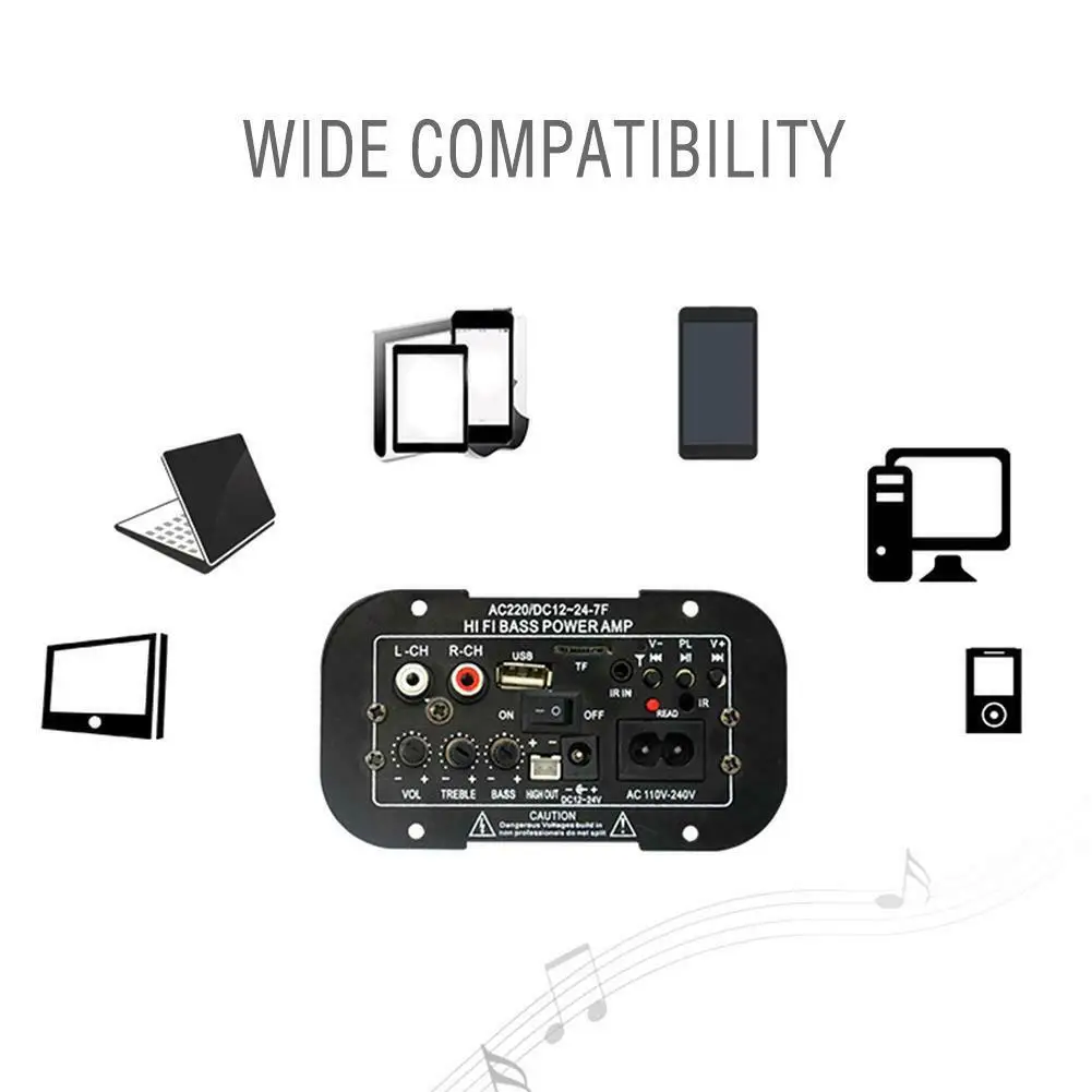 

Hi-Fi Car Bluetooth amplifier 220V Kit Auto Power Audio Stereo Digital Accessories 50 watts