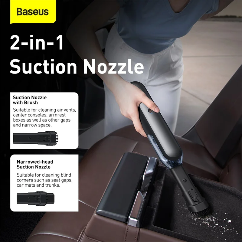 Car Vacuum Cleaner Wireless Vacuum Handheld Vacuum Cleaner Portable Vacuum Cleaner for Automotive Home PC Cleaning 4000Pa Baseus A1