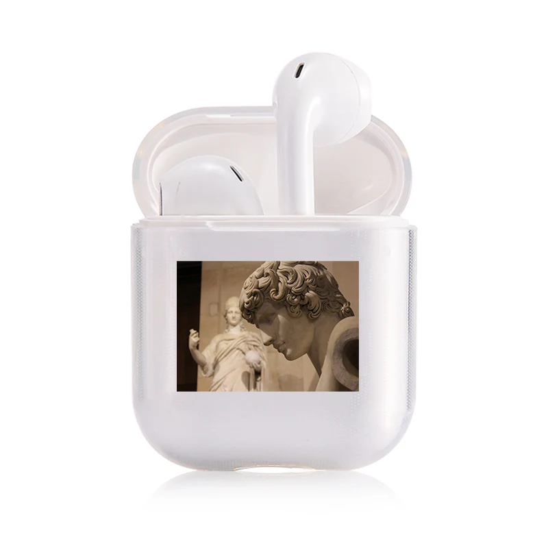 Мягкий милый Чехол Air Pods для Apple Airpods, роскошный Забавный прозрачный чехол с изображением Дэвида Airpods в Bluetooth, аксессуары для наушников