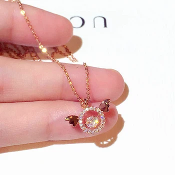 Hot Sale Exquisite Super Shine Zircon Wing Necklace for Women AAA Cubic Zirconia CZ Luxury Temperament Kolye Pendant Jewelry