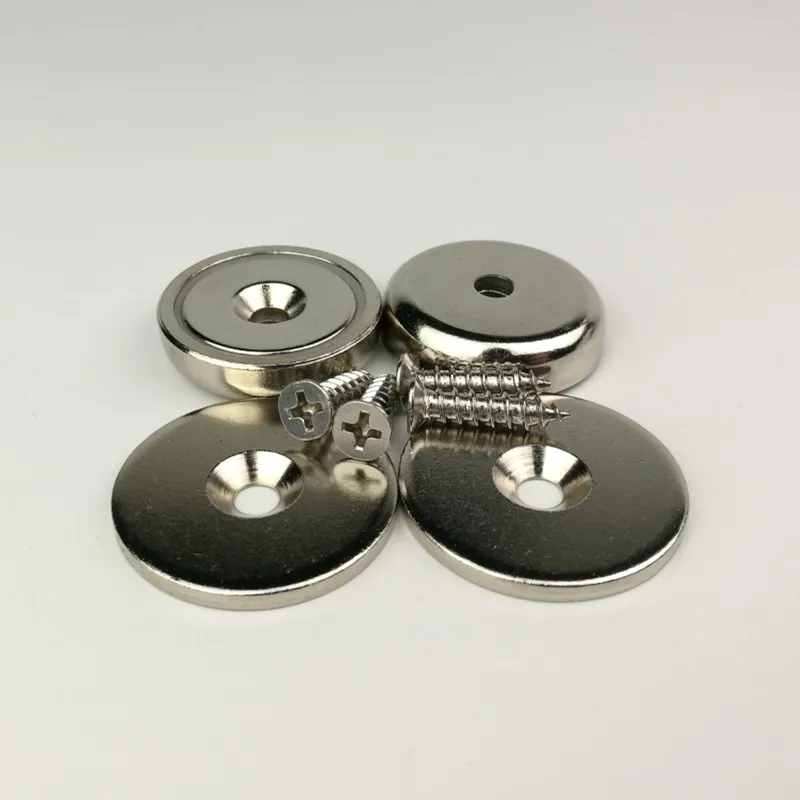 

10pcs D32mm Steel cup rare earth magnet with strike plate Neodymium magnet catch kits for locking cabinet door