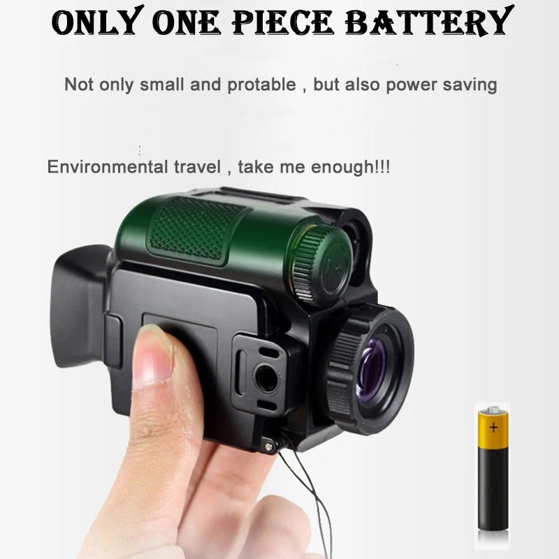 Mini Infrared Night-Vision Monocular 5X Zoom Night-Vision Goggles 200M Distance Night Watching Observation and Digital Ir Huntin
