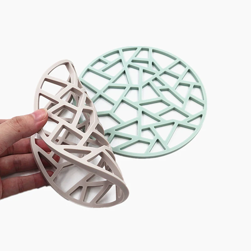  Creative Round Insulation Pad Drink Coaster Food Grade Silicone Heat Resistant Mat Kitchen Table Pl - 32976554939