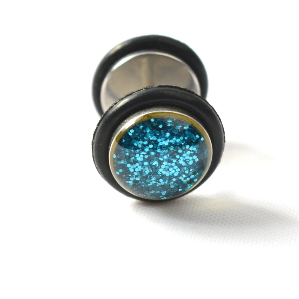 1pair Acrylic/stainless Steel Rings Fake Ear Plugs And Tunnels Ear Piercing Fake Stretches Expander Jewelry