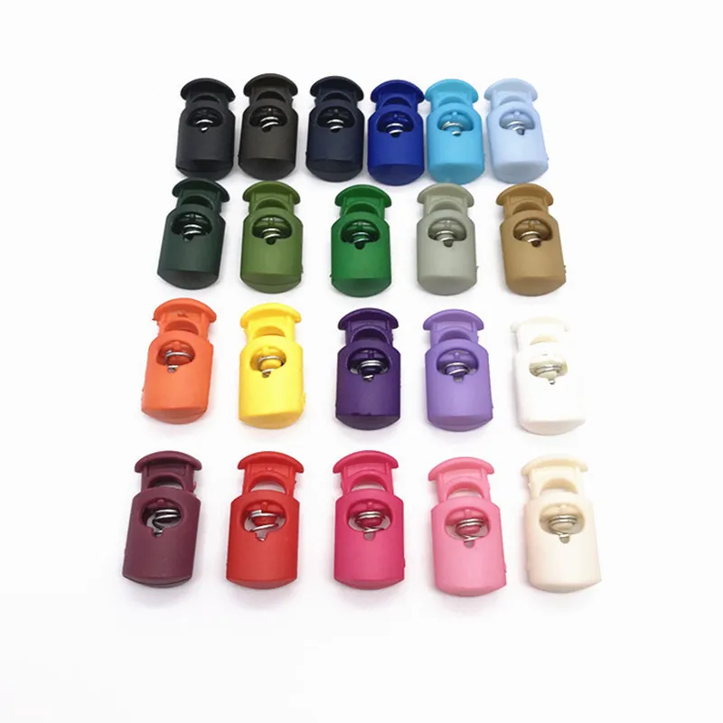 Flyshop 10 Pezzi Fermacavo A Molla In Plastica Bianca – Foro Singolo Da 6 Mm, Dimensioni 11x7x21 Mm