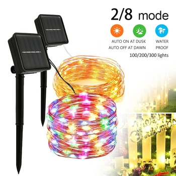 

LED Outdoor Solar Lamp String Lights 10/20 M LED Solar String Lights Fairy Holiday Christmas Party Garland Solar Garden Lights