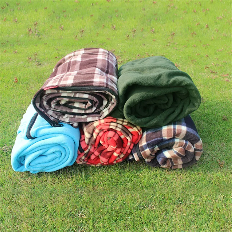 AOTU Ultra-light Portable Polar Fleece Sleeping Bag Ultralight Spring Winter Sleeping Bag Liner for Camping Travel with Carry