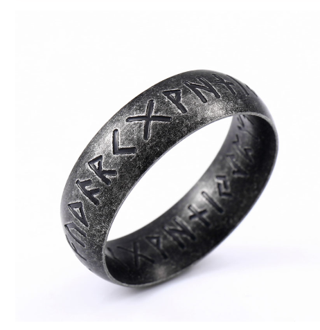 Rune words Odin Norse Viking Rings Stainless Steel Fashion Style For Men Women Jewelry