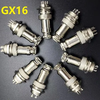 

1Set GX16 2/3/4/5/6/7/8/9/10Pin 16mm Male+Female Wire Panel Connector Aviation Plug Circular Socket