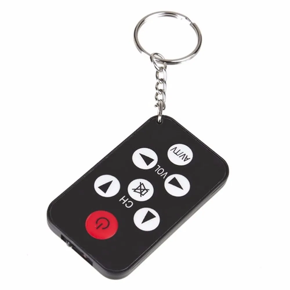 

Mini Universal Infrared IR TV Set Remote Control Keychain Key Ring 7 Keys