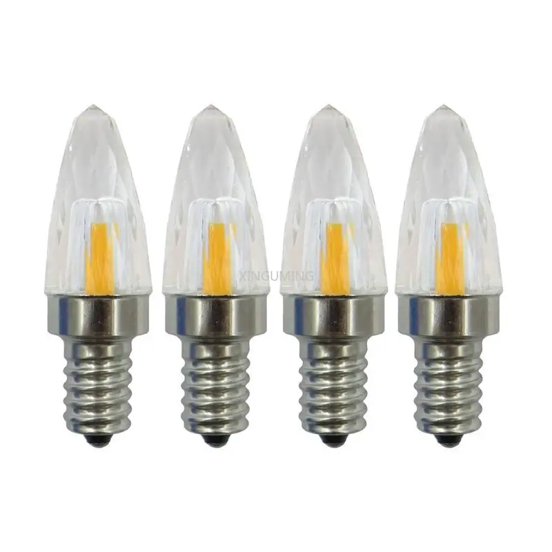 

4 packs of E12 dimmable LED bulb 220V 3W (equivalent to 30W halogen lamp) 260LM E12 base crystal bulb light for home lighting