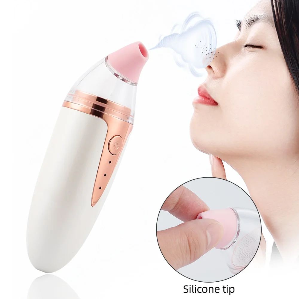 

Soft Silicone Blackhead Remover Strong Vacuum Nose Blackhead Acne Cleaner Face&Nose Deep Cleaner BlackHead Pore Cleaner Machine