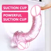 Realistic Jelly Big Dildo Cock for Women Fake Dick Penis with Suction  Anal Massage Butt Plug Sex Toys for Men Adult supplies 1