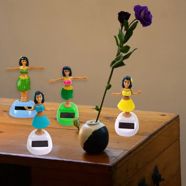 Car Decoration Dancing Doll Car Accessories Solar Power Toy Shaking Head Hawaii Swinging Animated Girl Car Ornament Car-styling 6