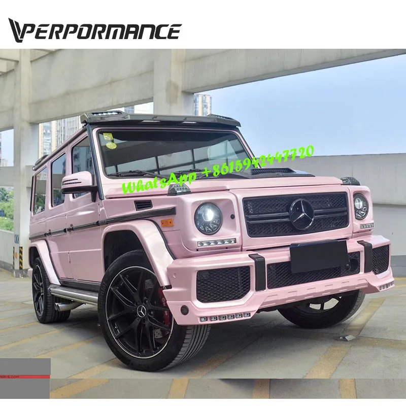 W463 передний спойлер для G500 G63 G65 G800 w463 передний спойлер для g-универсал с светодиодный стержни из углеродного волокна и ABS Материал 1990