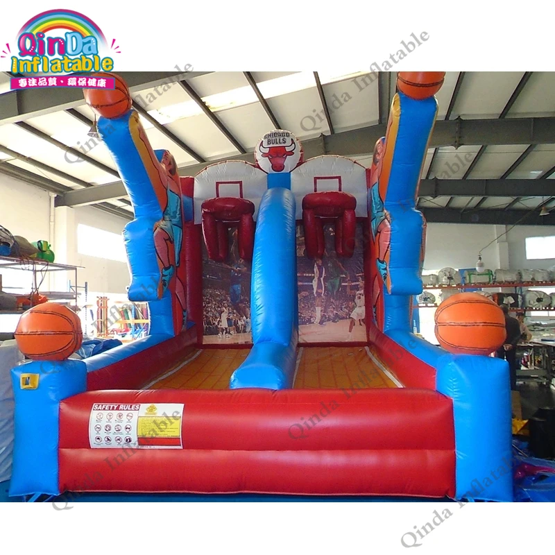 Inflatable Sport Game Basketball Hoop, Inflatable Basketball Court For