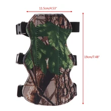 Archery Arch Forearm Guard Arm Protection 3 Strap Camo Leather Recurve Bow Safe M7DC