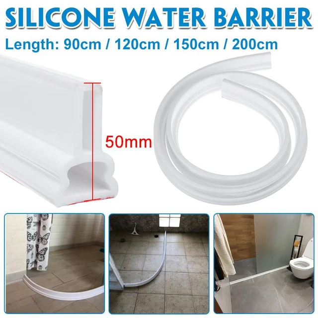 200cm Bathroom Water Stopper Water Partition Dry&Wet Separation Flood  Barrier Rubber Dam Silicon Water Blocker Don't Slip - AliExpress