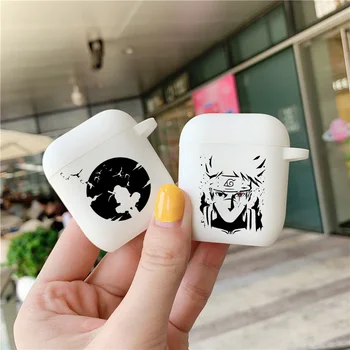 

Cute Funny Naruto Sasuke Kakashi Soft Off White Cover For Apple airpods 2 Case Wireless Earphone Accessories For Airpod Cases