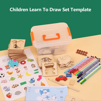 

Baby Toys Painting Stencil Templates Coloring Board Children Creative Doodles Early Learning Education Toy For Kids Drawing Toys