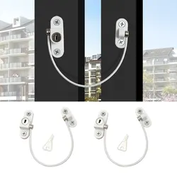 Limiteur de fenêtre en acier inoxydable pour enfants, 2 pièces/lot, verrou de Protection de fenêtre de sécurité pour bébés 