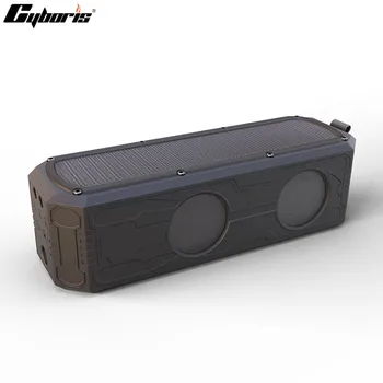 

CYBORIS New Solar Power CSR Bluetooth Portable Speaker 55 hours Playtime with 4400mAh Power Bank Function Shockproof Waterproof