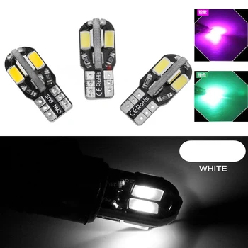 

2pcs DC 12V LED T10 5630 8SMD Auto Wedge Clearance Light License Plate Light Super Bright Ice blue White Pink Bulb