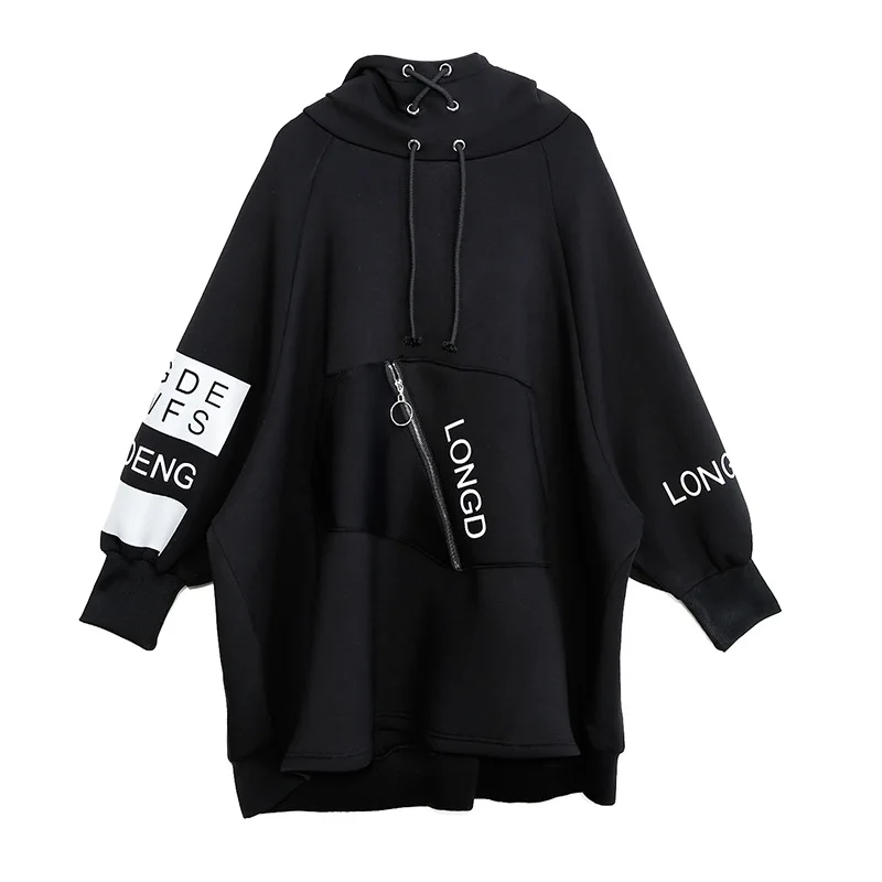 Goth Clothes Autumn Black Dark Oversized Hoodie
