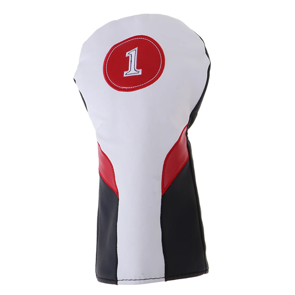 

PU Golf Wood Head Cover with No. Tag1,3,5 Golf Club Headcover Protector For Golf Driver Fairway Hybrid White Golf Accessories