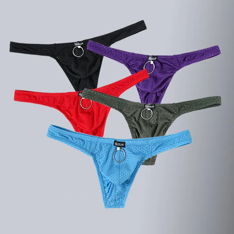 Sexy Underwears For Men Pure Color Briefs Tanga Hombre Breathable Sexy Thong Youth Soft Gay Underwear 3Pcs /lot