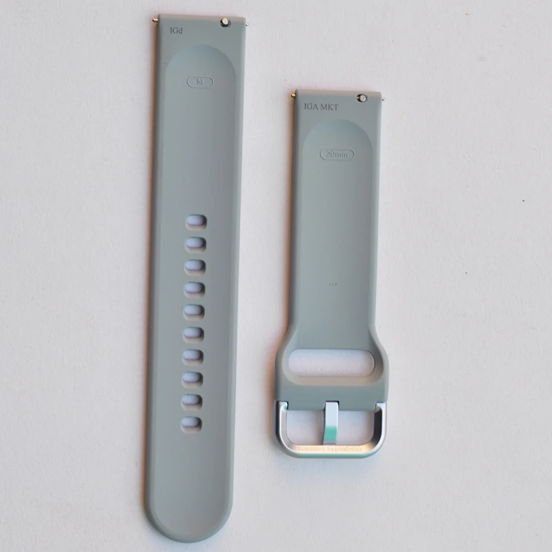 Silicone Grey BINYEAE новые часы ремешок для samsung Active 2 R500 R820 R830 R825 R835 20 мм M код ремешок - Цвет: Silicone Grey