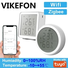Tuya WIFI Zigbee Temperature and Humidity Sensor Controller Meter Indoor Hygrometer Thermometer with LCD Display for Smart Home