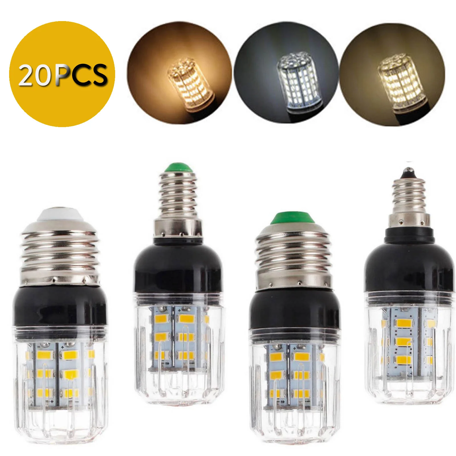 20 шт. E27 E14 E12 E26 27 Светодиодный s 7 Вт освещение SMD 5730 светодиодный светильник для