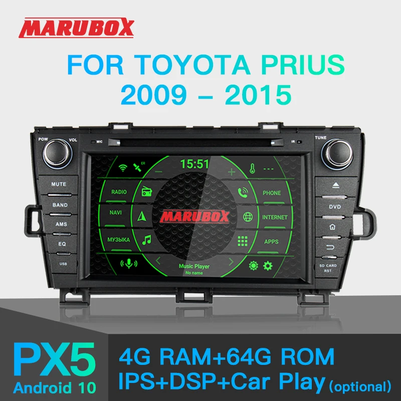 Marubox KD8004 DSP Штатная магнитола для Тойота Приус XW30 Головное устройство Toyota Prius 2009 -