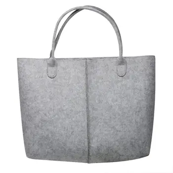 

PULODA Simply Fashion Felt Handbag for Women Lady Grey Tote bags C008