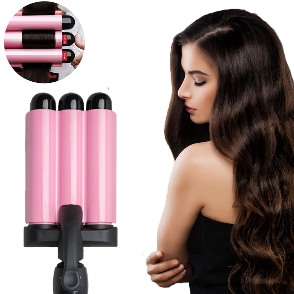 

New Hair Curling Iron Styling tools Ceramic Triple Barrel Hair Curler Hair Waver Hair Styler Curls Electric Curling 110V-240V