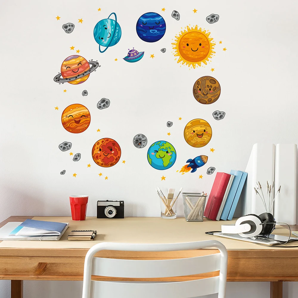 

Perfect for Kids Room Our 5 Sheet Solar System Wall Stickers will Create an Interesting Atmosphere for Your Child's Room