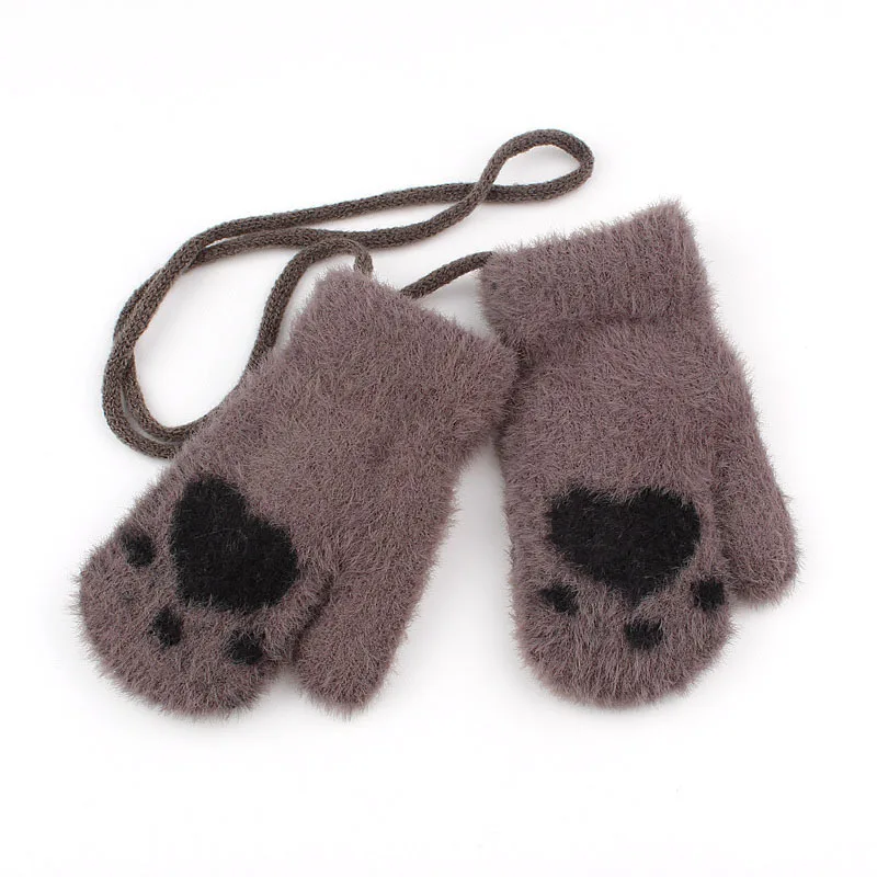

NEW Children's gloves 2019 winter warm Plush Baby gloves thickened cute boys and girls' Mittens