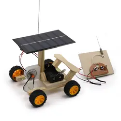 Coche de juguete a control remoto para niños, manualidades, coche Solar, pequeña producción, estudiantes de escuela primaria y secundaria, materiales montados a mano, diminutos