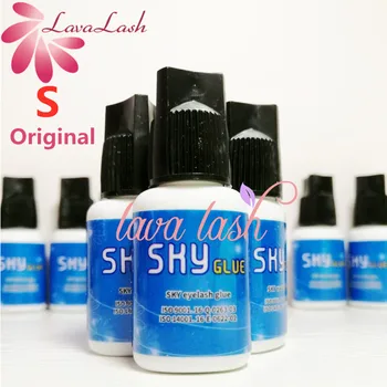 

3 Bottles/lot Free Shipping eyebrow and eyelash extensions Original sky Adhesive glue S type,5ml Black Cap,eyelash grafting glue