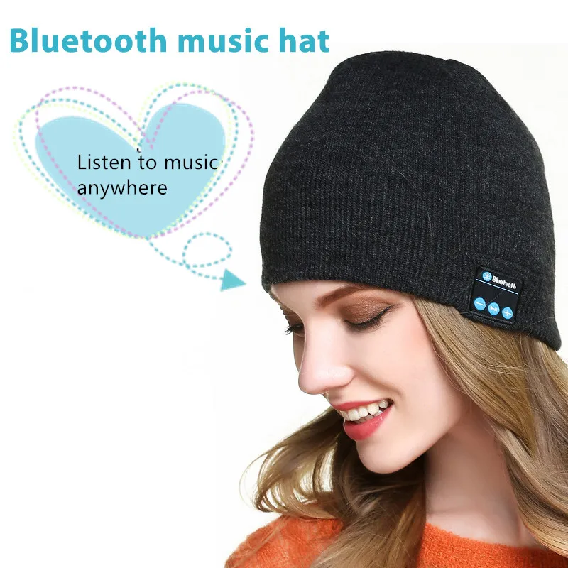 Newing Wireless Bluetooth Headphones Sport Music Hat Smart Headset Beanie Cap with Speaker for Xiaomi huawei Samsung iphone