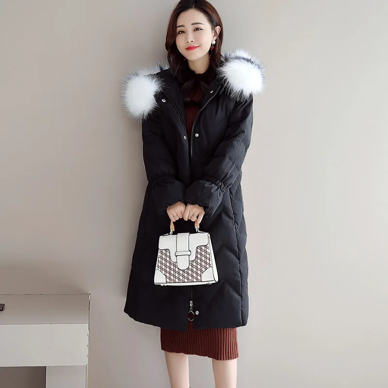 

2019 Winter Hooded Zipper Long Sleeve Mid-length Fashion Cotton-padded Clothes/Cotton Coat Qxfym6015