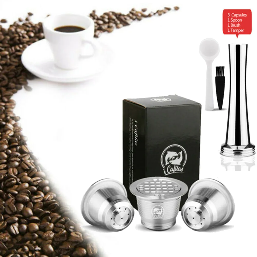 Нержавеющая сталь прочный многоразовый кофе капсула Pod набор для Nespresso