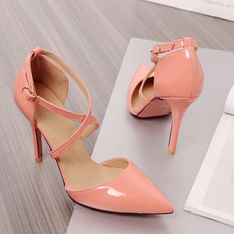 Concise Elegant Thin Heels Single Shoes Sexy Wild High Heels Large Small Size Women's Shoes Party Dress Pumps 31,32,33,45,46,47