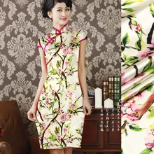 118 см напечатанная китайская шелковая ткань МЕТР 19 мм мягкая шелковая эластичная атласная ткань сатин спандекс натуральный шелк ткань ткань