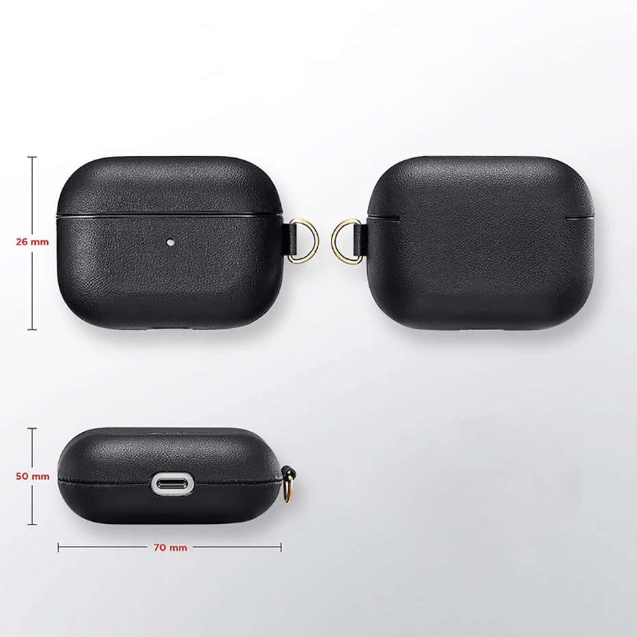 Роскошный кожаный чехол для Airpods Pro, защита от падения, чехол для Apple Airpods 3, с брелком, TWS, Pro, чехол