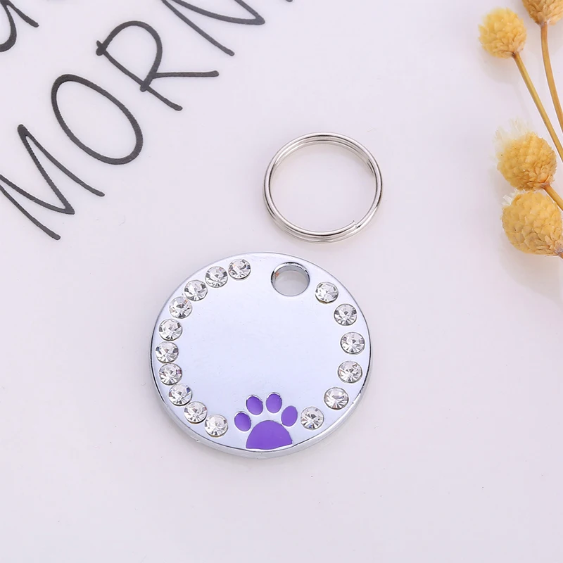 Custom Dog Tag Engraved Pet Dog Collar Accessories Personalized Cat Puppy ID Tag Paw Name Tags Pets Necklaces Pendant Anti-lost