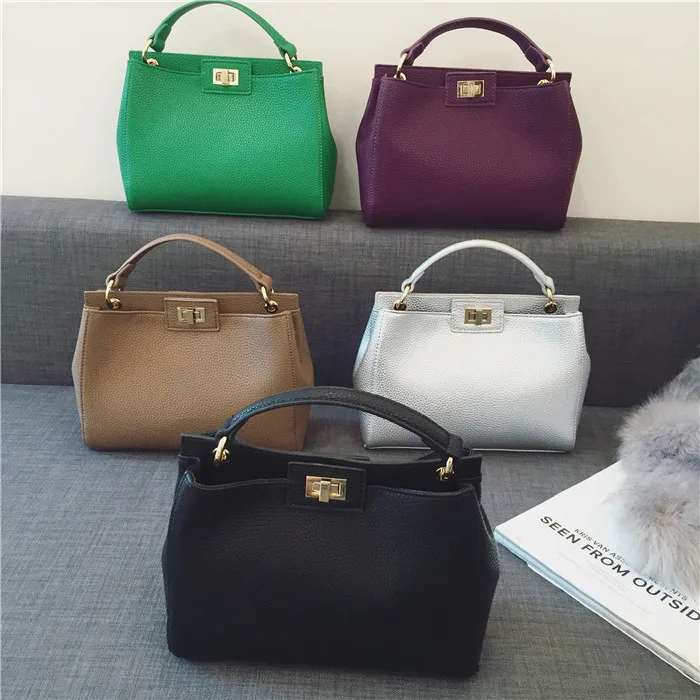 Bags for Women 2021 New Women's Bag Lychee Pattern Classic Kitten Bag Golden Lock Shoulder Messenger Ladies Bag Bags for Women 2021 New Women's Bag Lychee Pattern Classic Kitten Bag Golden Lock Shoulder Messenger Ladies Bag