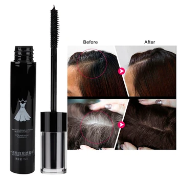 

Hair Dye Pen Instant Gray Root Coverage Hair Color White to Dark Brown Black 2 Brushes Soft Head Easy Apply Temporary
